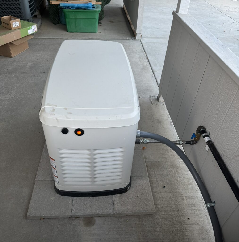 Home standby generator installed by Walker Electric